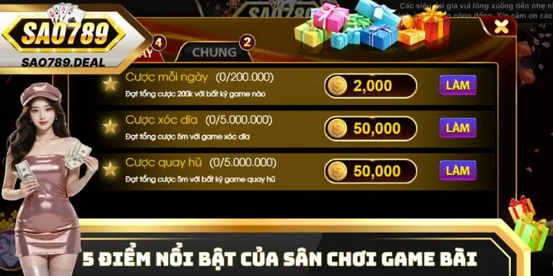 Game Bài Đổi Thưởng Sao789 - Top Sân Chơi Săn Tiền Uy Tín 2 5 điểm nổi bật của sân chơi game bài Sao789