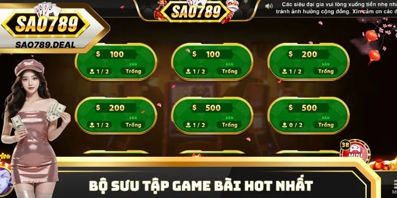 Game Bài Đổi Thưởng Sao789 - Top Sân Chơi Săn Tiền Uy Tín 3 Bộ sưu tập game bài hot nhất để bạn tham khảo